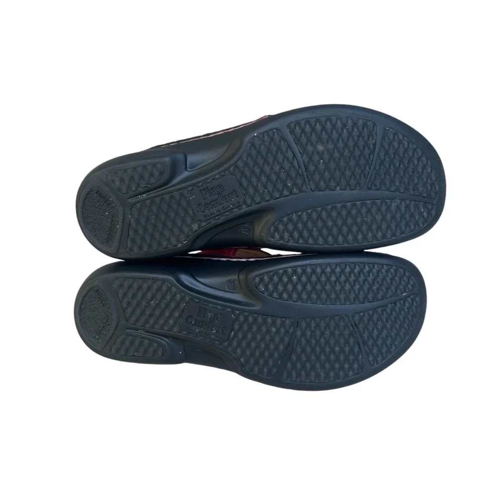 Finn Comfort Monza Red Ventura Soft Nubuck Leather Strap Sandals. Sz.37 or US 6 - Picture 8 of 9